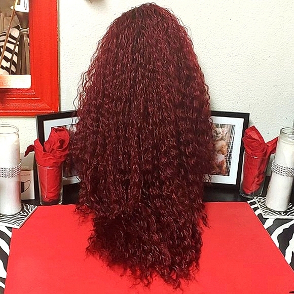 Outre Converti-Cap Half-Wig: Pina Curl Ada (Color Available: DR Red Velvet) - Picture 6 of 14